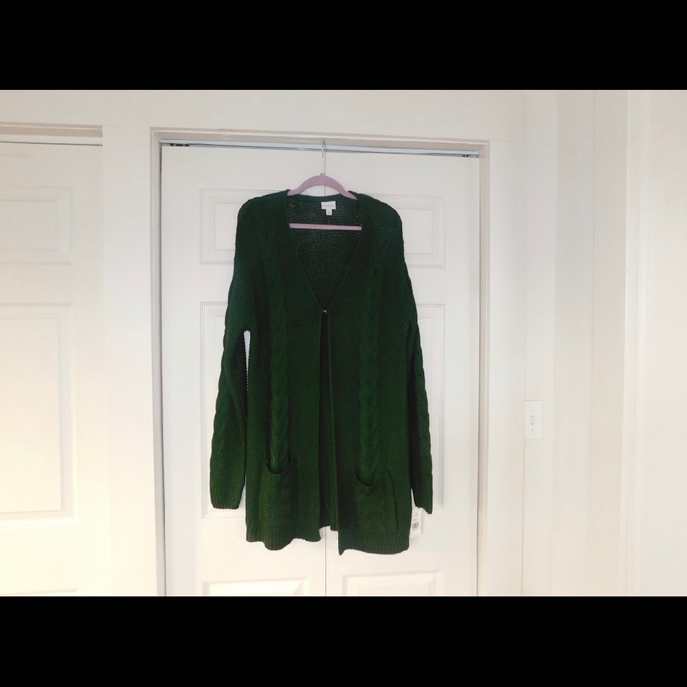 NWT Green Cardigan
